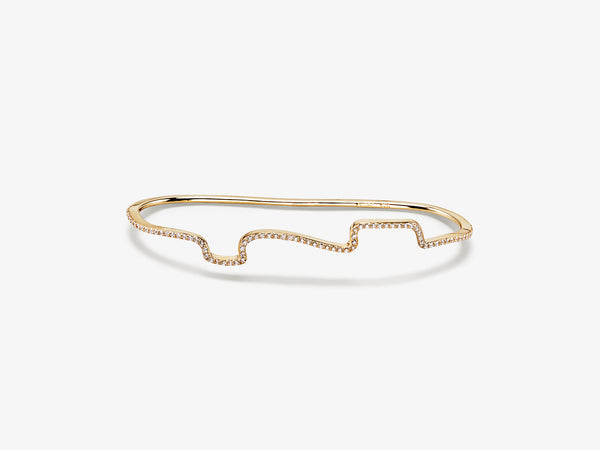 Wavy Diamond Pavé Palm Cuff